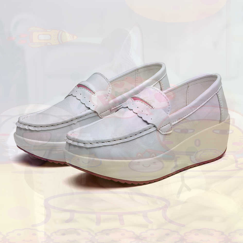 Women Formal Wear Shop - Plataform Sepatu Kets Merah Muda Musim
