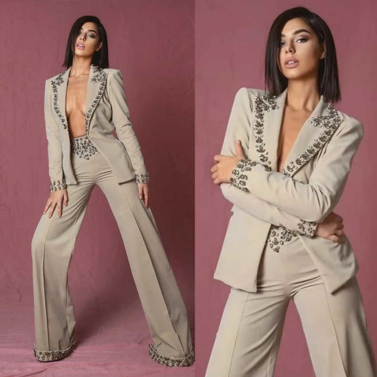 Women'S Formal Wear Jackets - Setelan Wanita Berlian Imitasi Menakjubkan 2