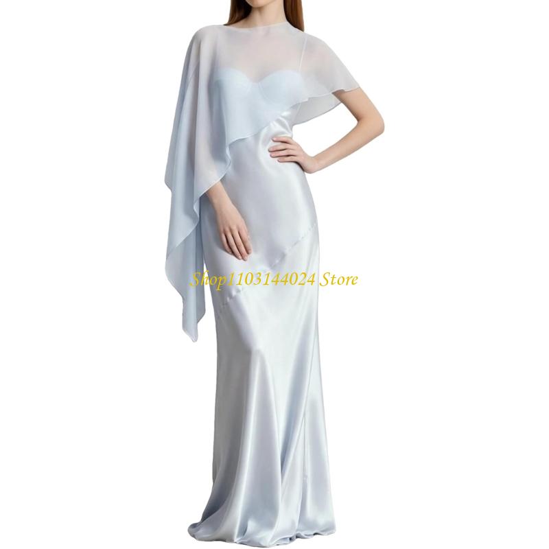Women'S Formal Wear Wedding Guest - N5KE Bungkus Selendang Sifon Mengalir untuk