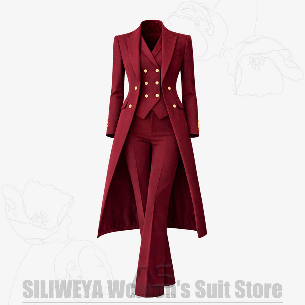 Women Luxury Formal Wear - Setelan Wanita 3 Potong Jas Panjang