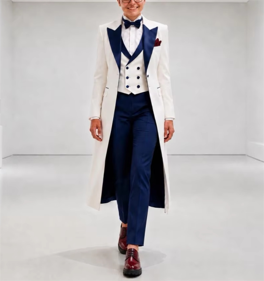 Women'S Formal Wear Jackets - Jas Wanita Biru Navy Putih, Setelan