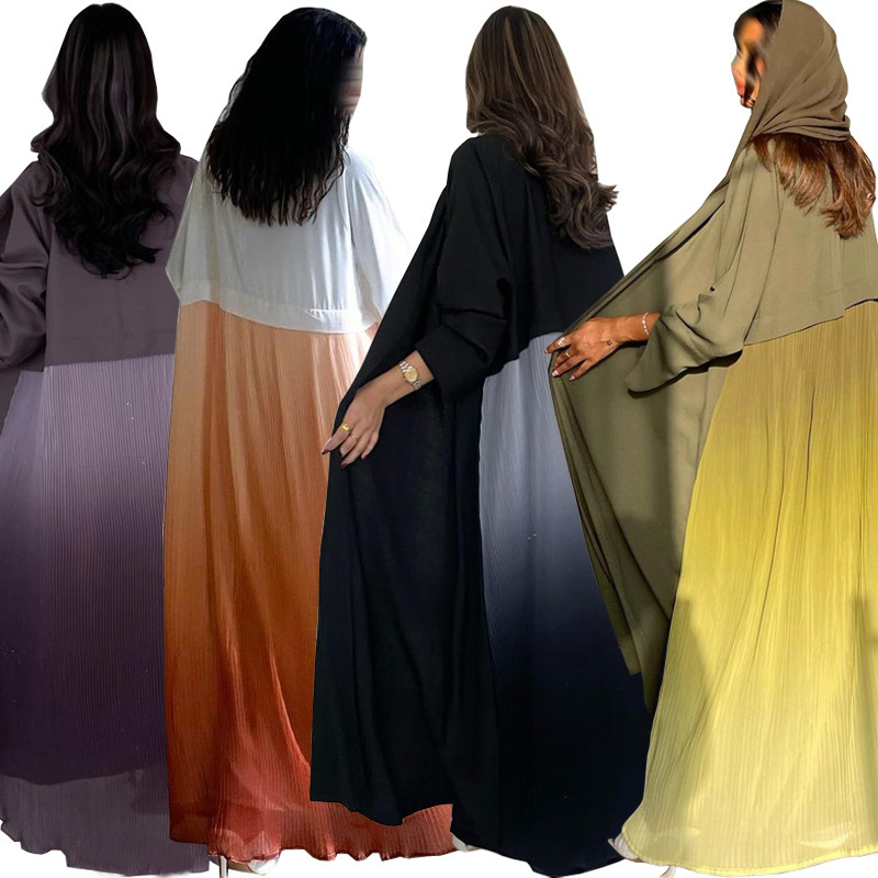 Women Formal Wear Dubai - Gaun Abaya Lipit Wanita Muslim Gaya