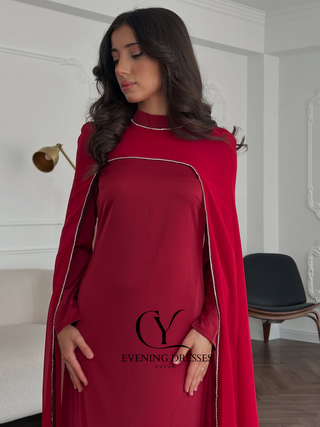 Gaun Malam Wanita Saudi Merah  - Women Formal Wear Dubai ulasan dan harga
