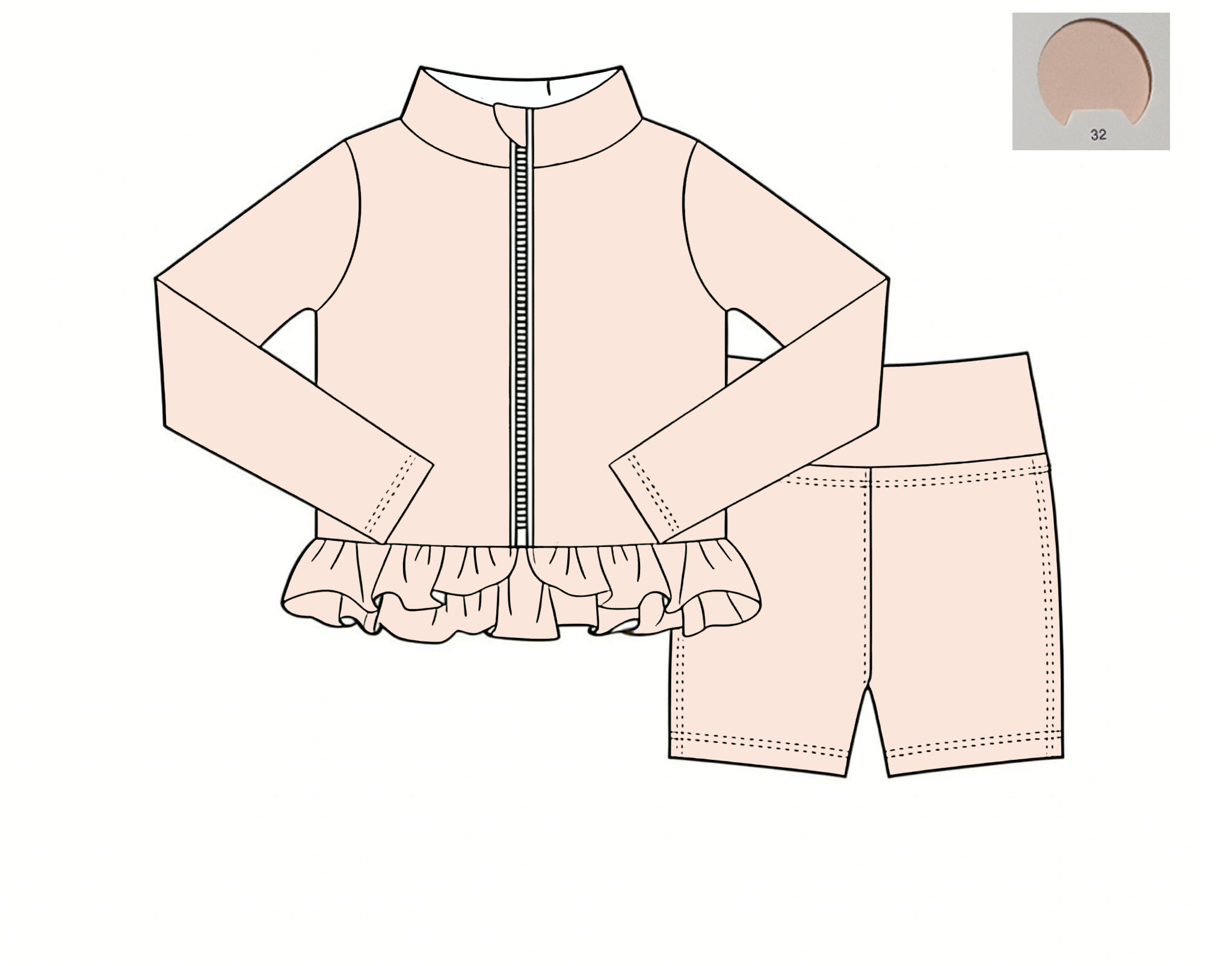 Baju Yoga Monokrom untuk Wanit - Monochrome Suit Set ulasan dan harga
