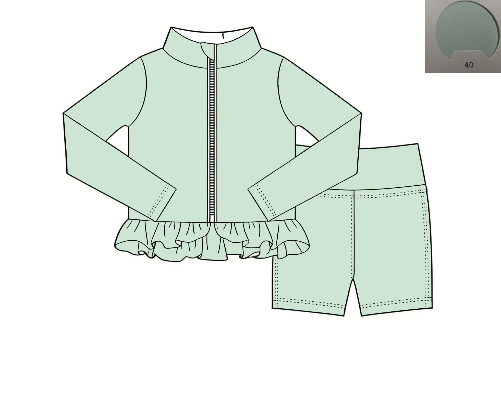 Baju Yoga Monokrom untuk Wanit - Monochrome Suit Set ulasan dan harga