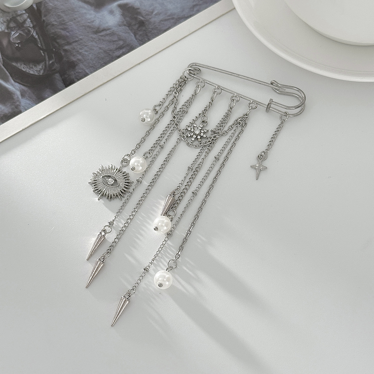 Bros Mutiara Imitasi Bros Paku - Formal Wear Jewelry For Women ulasan dan harga
