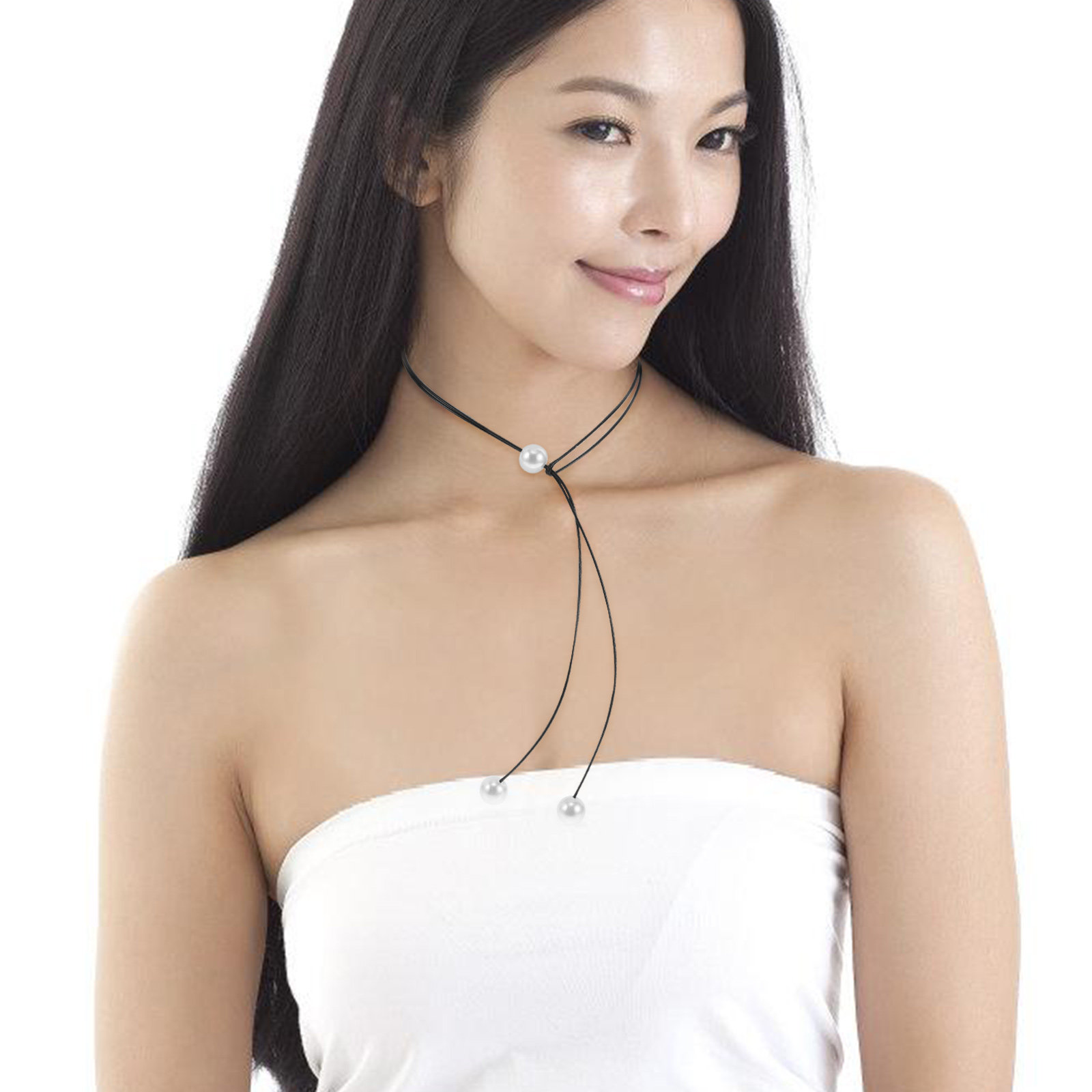 Kalung Tali Bergaya Dua Lapis  - Formal Wear Jewelry For Women ulasan dan harga