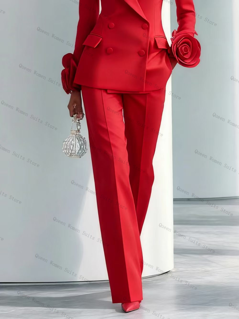 Setelan Jas Wanita Merah Mewah - Women'S Formal Wear Wedding Guest ulasan dan harga