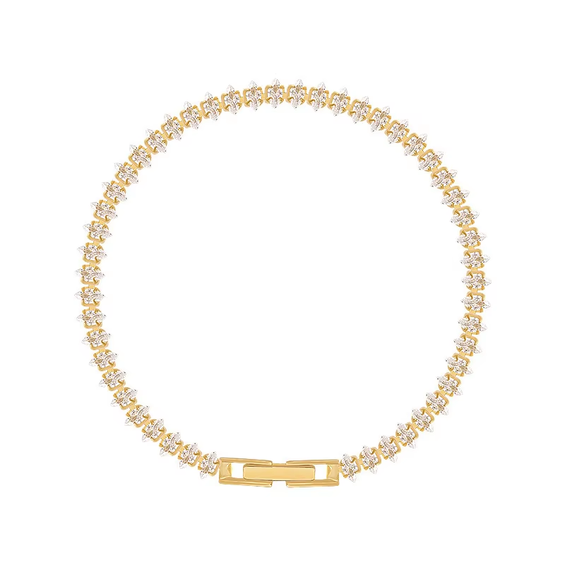 Gelang Emas CZ yang Anggun – G - Formal Wear Jewelry For Women ulasan dan harga
