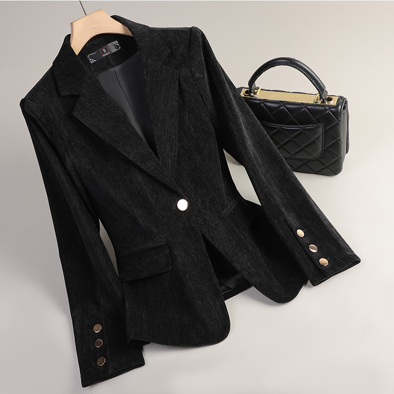 Blazer Beludru Emas Kuning Wan - Women'S Formal Wear Jackets ulasan dan harga