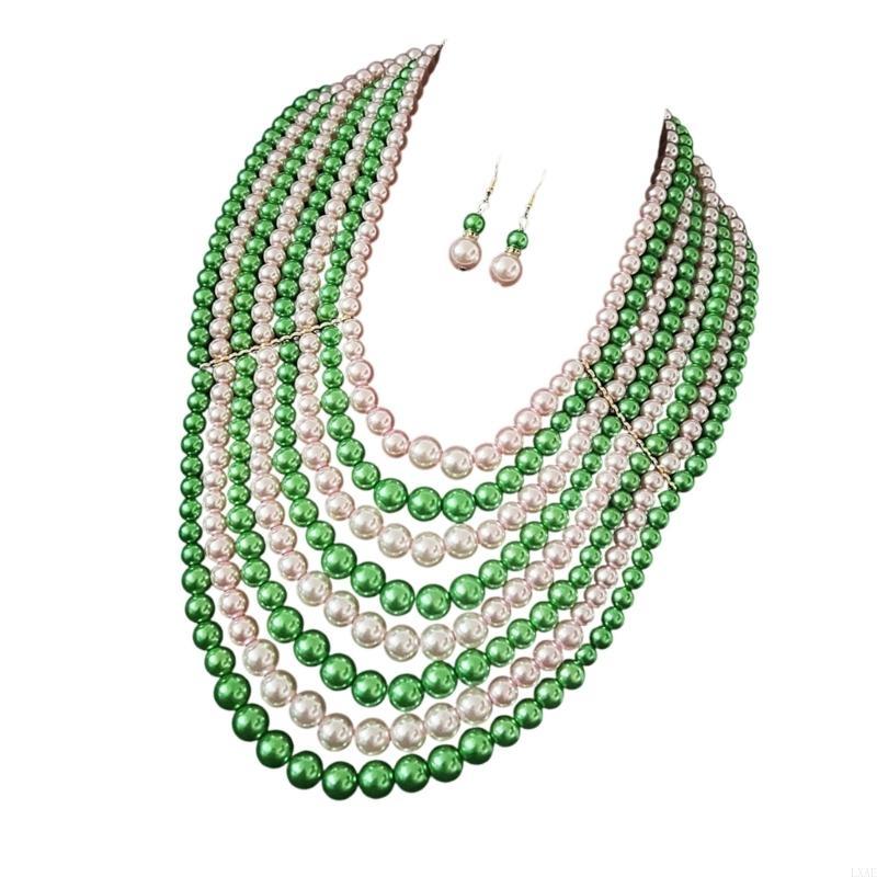 Anting Kalung Mutiara Imitasi  - Formal Wear Jewelry For Women ulasan dan harga