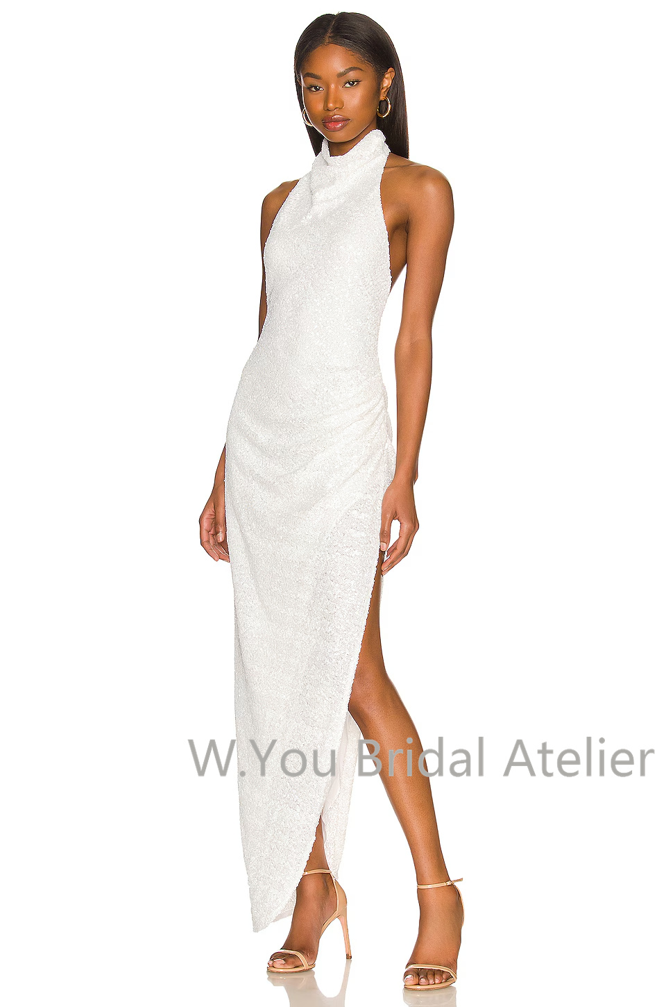 Gaun Malam dengan Kerah Halter - Women'S Formal Wear Wedding Guest ulasan dan harga