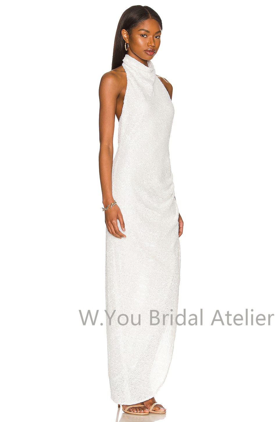 Gaun Malam dengan Kerah Halter - Women'S Formal Wear Wedding Guest ulasan dan harga