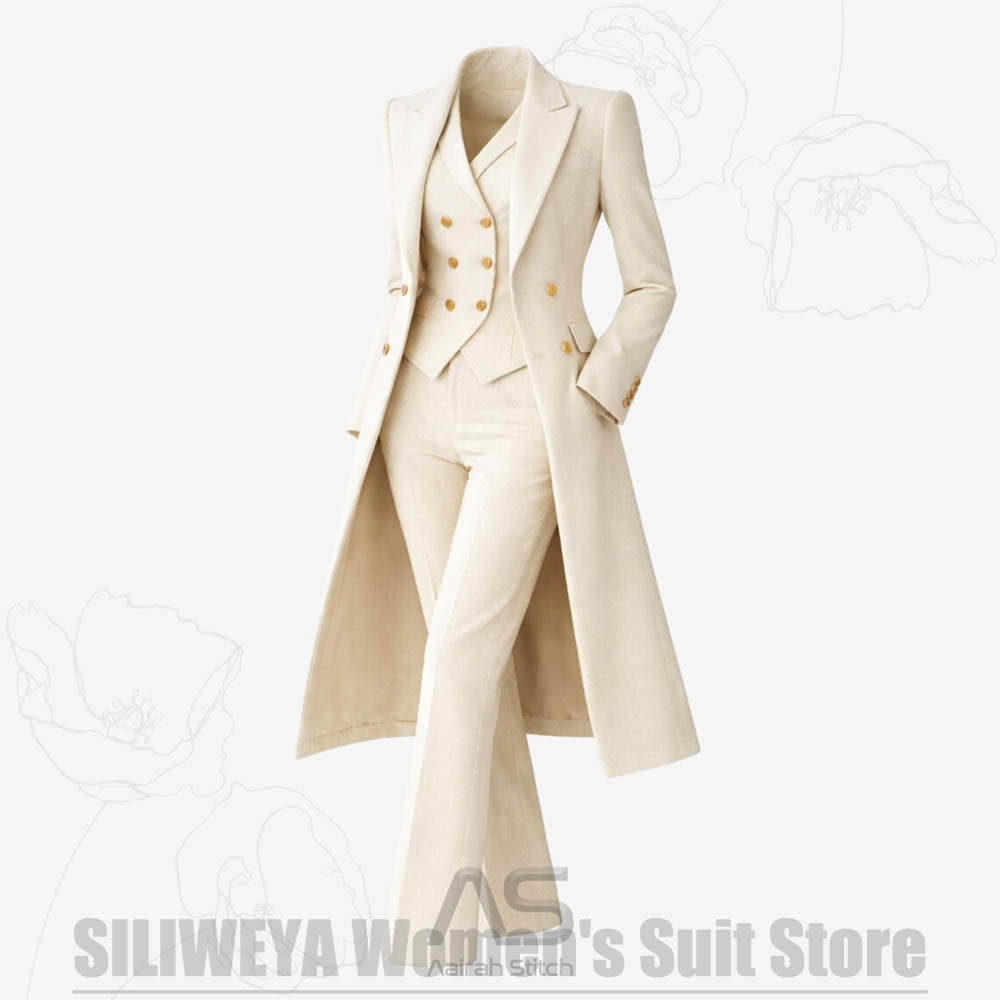 Setelan Wanita 3 Potong Jas Pa - Women Luxury Formal Wear ulasan dan harga
