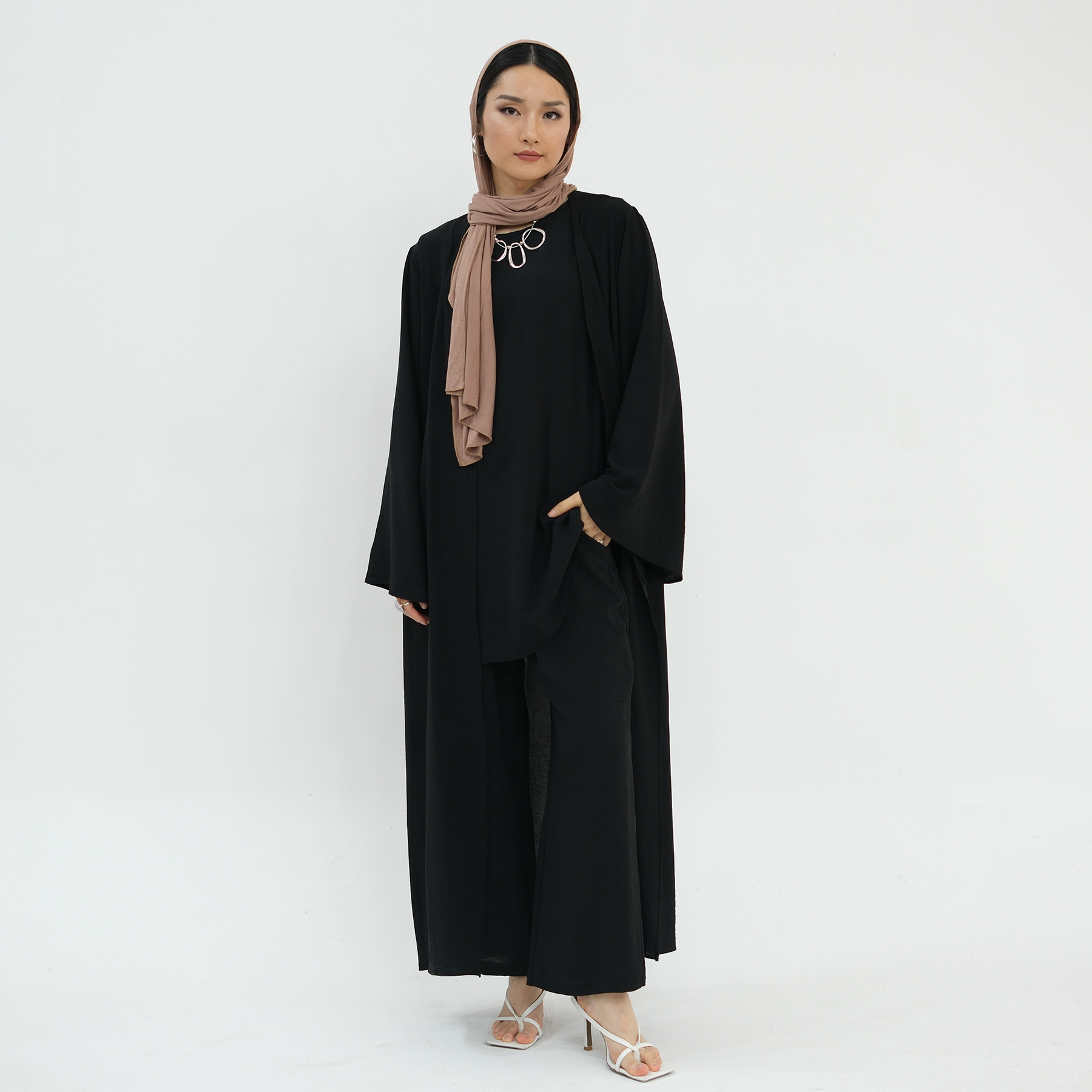 Setelan Jas Tiga Potong Premiu - Monochrome Suit Set ulasan dan harga