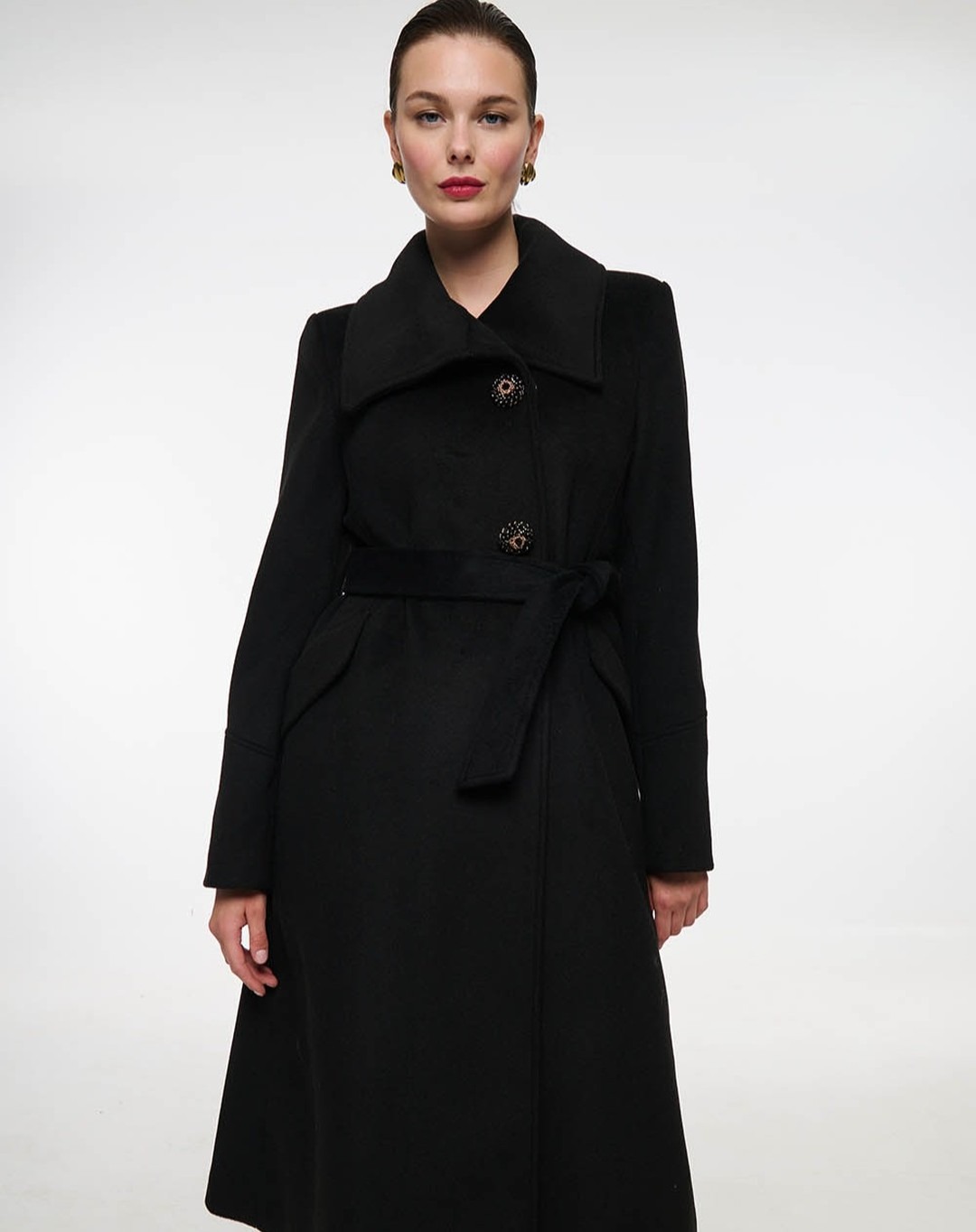 Mantel Wol Wanita Kerah Tegak  - Women'S Formal Wear Plus Size ulasan dan harga