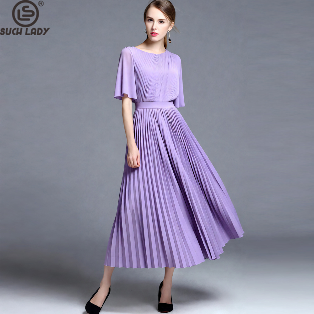 Gaun Midi Lipit Lengan Cape Wa - Women'S Formal Wear Wedding Guest ulasan dan harga