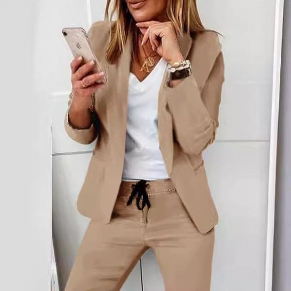 Setelan sweter Wanita kasual l - Monochrome Suit Set ulasan dan harga