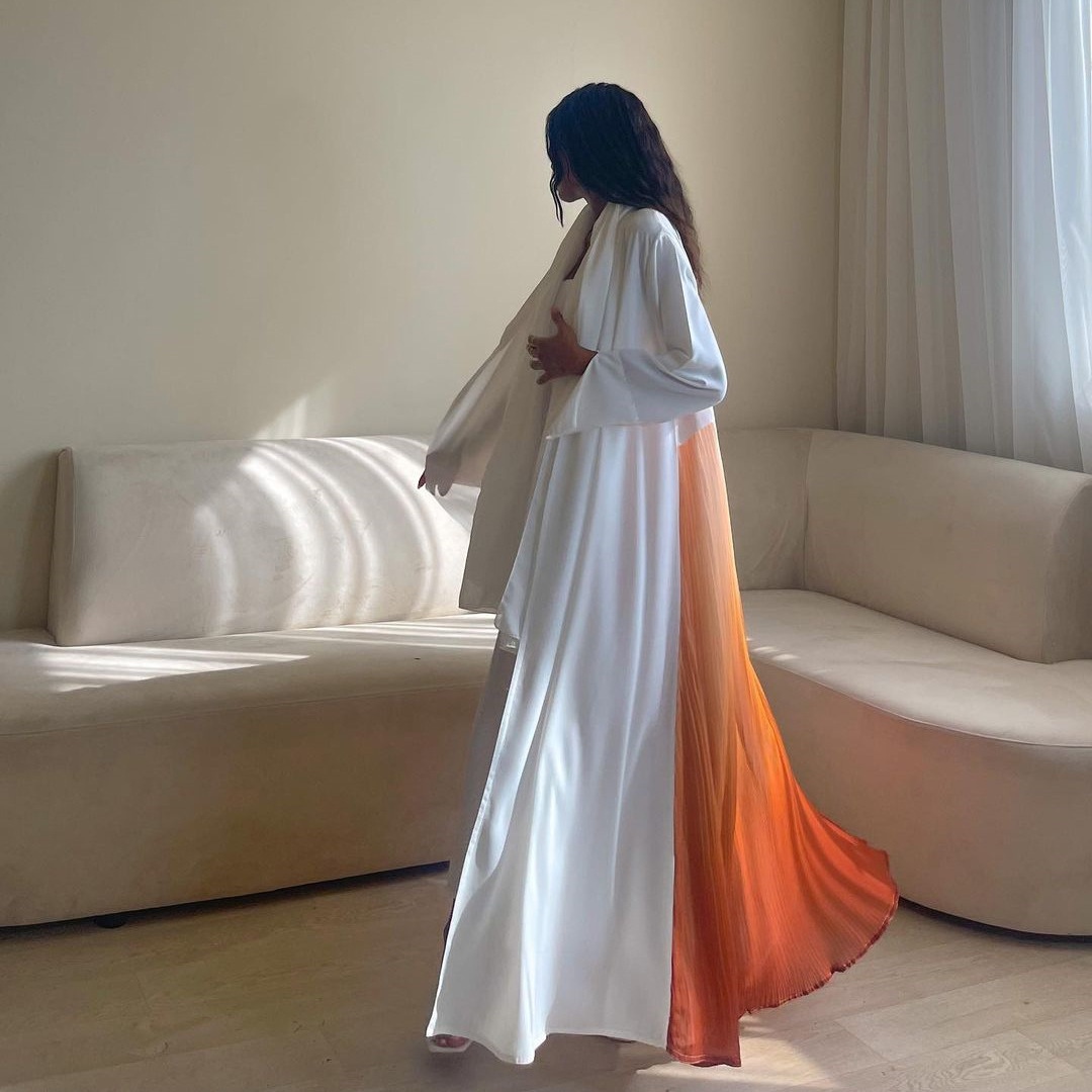Gaun Abaya Lipit Wanita Muslim - Women Formal Wear Dubai ulasan dan harga